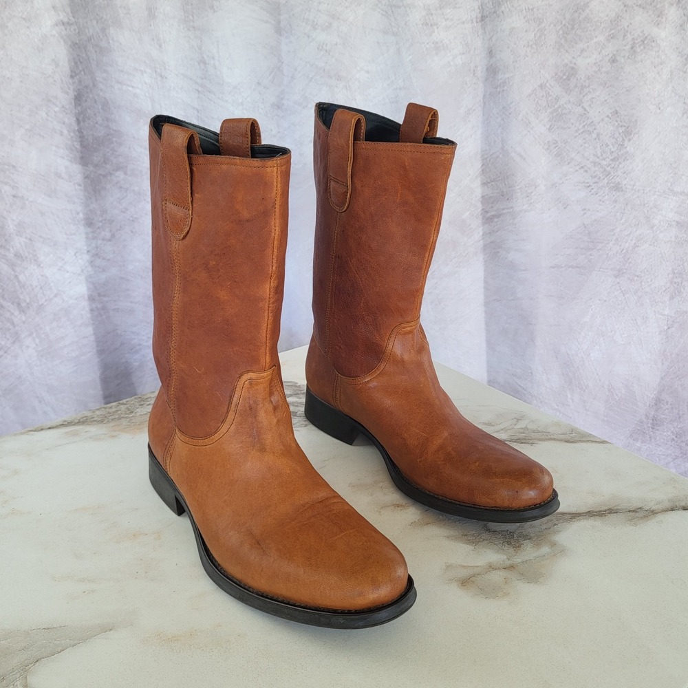 Kenneth Cole New York "Pull Together" Men's Leather Western Roper Boots Size 11